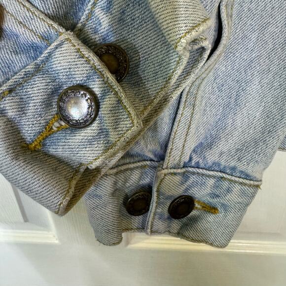 The London Jean MODA INT’L Vintage Denim Jacket Large Light Wash Oversized - Picture 5 of 9